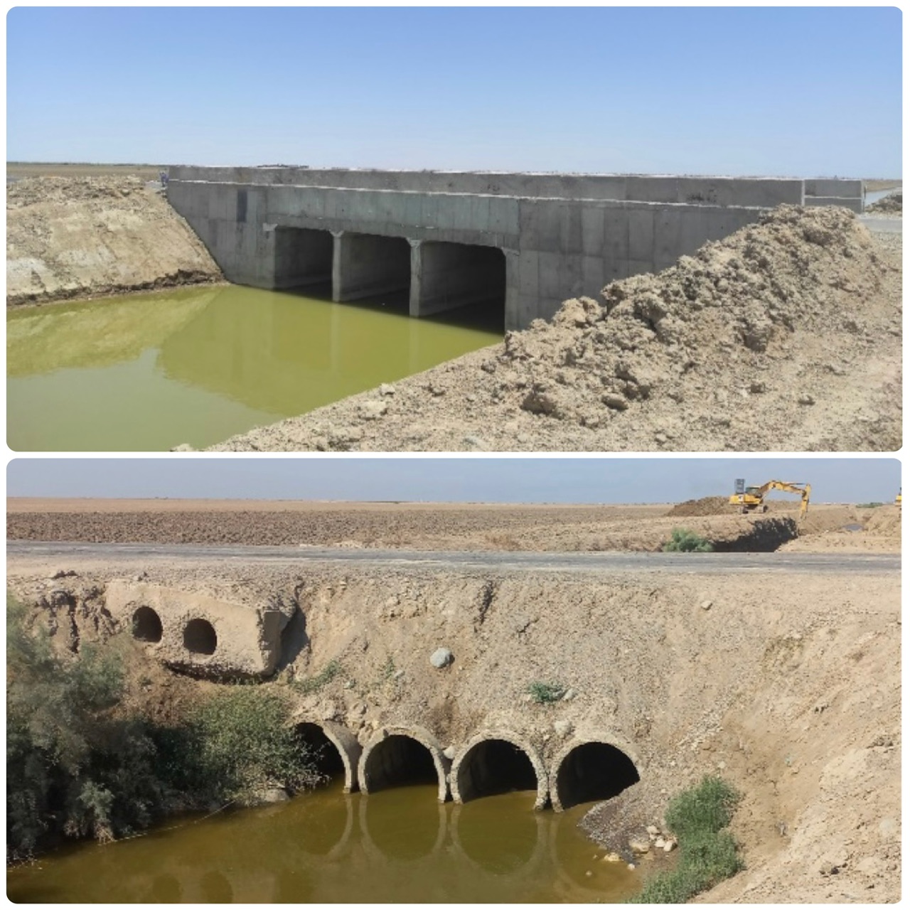 احداث پل باکسی در جا بر روی جاده مواصلاتی روستای پنج پیکر به بصیرآباد