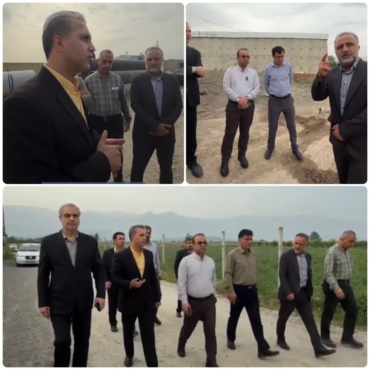 بازدید فرماندار گرگان و معاونین و مدیران شرکت آب منطقه ای گلستان از طرح های آبرسانی شهرستان گرگان
